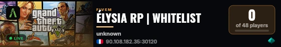 ÉLYSIA RP | WHITELIST live status badge