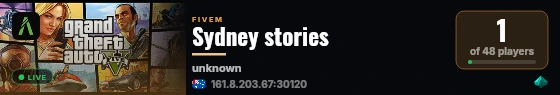 Sydney stories live status badge