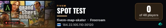 SPOT TEST live status badge