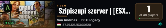  Szipiszupi szerver | [ESX Legacy] live status badge