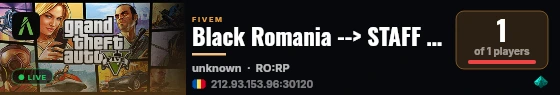 Black Romania --> STAFF FREE live status badge