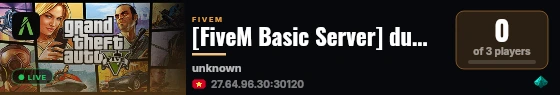 [FiveM Basic Server] dume fivem _test 4 live status badge