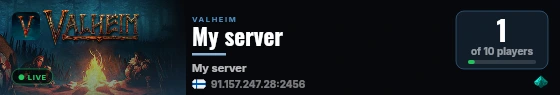 My server live status badge