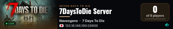 7DaysToDie Server live status badge