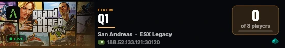 Q1 live status badge