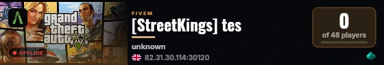 [StreetKings] tes live status badge