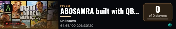 ABOSAMRA built with QBCore Framework by JericoFx & Kakarot & Hamy! live status badge