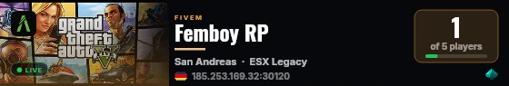 Femboy RP live status badge