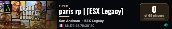 paris rp | [ESX Legacy] live status badge