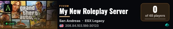 My New Roleplay Server live status badge