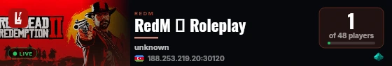 RedM │ Roleplay live status badge