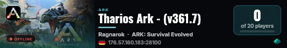 Tharios Ark - (v361.7) live status badge