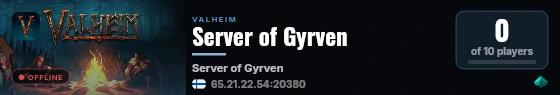 Server of Gyrven live status badge