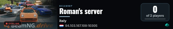 Roman's server live status badge