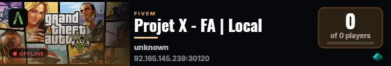 Projet X - FA | Local live status badge