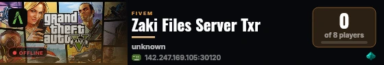 Zaki Files Server Txr live status badge