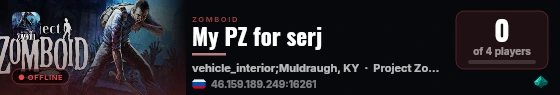 My PZ for serj live status badge