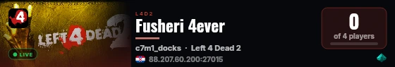 Fusheri 4ever live status badge