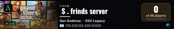  S . frinds server live status badge