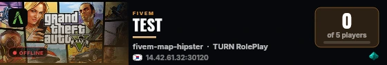 TEST live status badge