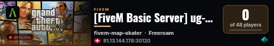 [FiveM Basic Server] ug-core live status badge