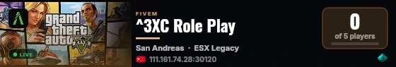 ^3XC Role Play live status badge