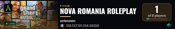 NOVA ROMANIA ROLEPLAY live status badge