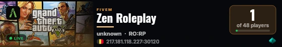 Zen Roleplay live status badge