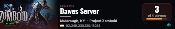 Dawes Server live status badge