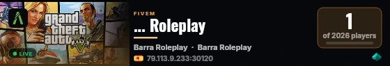 ... Roleplay live status badge