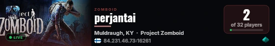 perjantai live status badge
