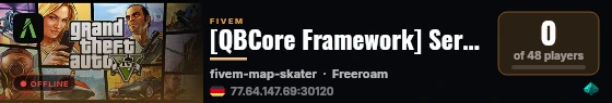 [QBCore Framework] Server01 live status badge
