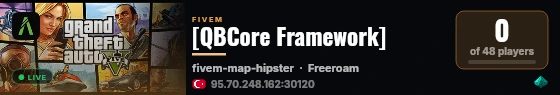 [QBCore Framework] live status badge