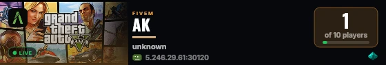 AK live status badge