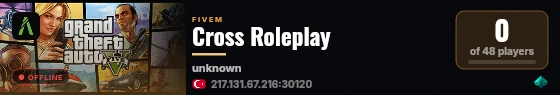 Cross Roleplay live status badge