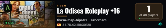 La Odisea Roleplay +16 live status badge