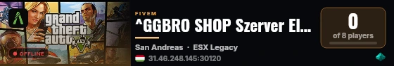 ^GGBRO SHOP Szerver Eladás live status badge