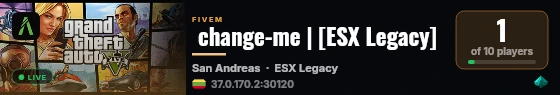  change-me | [ESX Legacy] live status badge