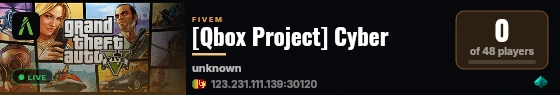 [Qbox Project] Cyber live status badge