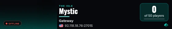 Mystic live status badge