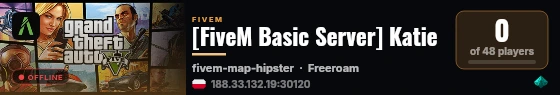 [FiveM Basic Server] Katie live status badge