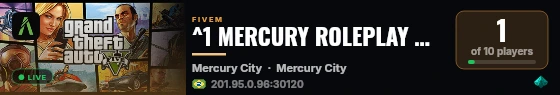 ^1 MERCURY ROLEPLAY MANUTENÇÃO live status badge