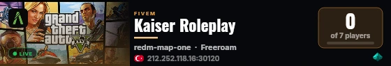 Kaiser Roleplay live status badge