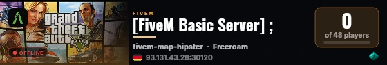 [FiveM Basic Server] ; live status badge