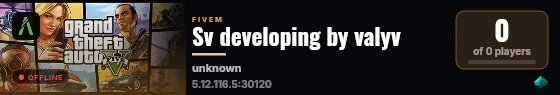 Sv developing by valyv live status badge