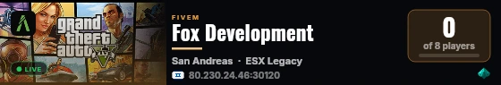 Fox Development live status badge
