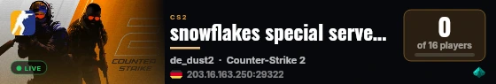 snowflakes special server ouu shii live status badge