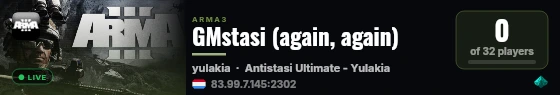 GMstasi (again, again) live status badge