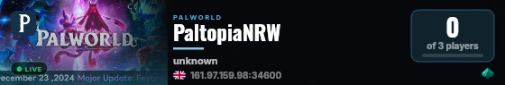 PaltopiaNRW live status badge