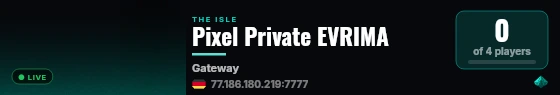 Pixel Private EVRIMA live status badge